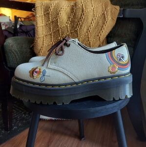 Dr. Martens Vegan 1461 Retro Ray Canvas Platforms